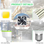 E26 E39 100-277V/277-480V LED Retrofit Lamp 360D LED Corn Bulb UL,cUL,DLC Listed 5years Warranty - Image 2
