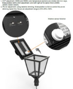 LED Post Top Light, DLC/ETL Listed LED Glass Area Light AC120-277V 3CCT(3000K/4000K/5000K) Daylight Outdoor Lamp Pathway Post Top Pole Light Fixture for Yard, Street, Garden, Driveway - Image 2