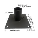 Parking lot light 180° Wall Mount Bracket with 2-3/8" O.D. Tenon for LED shoebox light - Image 2