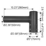 Parking lot light Single Spoke Bracket for LED shoebox light - Image 2
