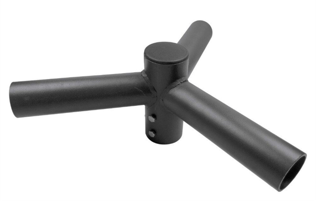 SB2.5TR120-D Parking lot light Triple Spoke Bracket 120° Arms for LED shoebox light - Image 1