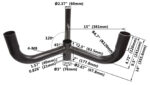 Parking lot light Triple 120° Horizontal Tenon Adaptor for LED shoebox light - Image 2