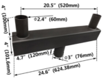 Parking lot light Low Profile Bullhorn with 2 Tenons for LED shoebox light - Image 2